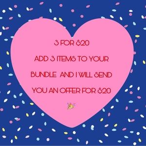 ****This only includes items labeled with 3 for $20